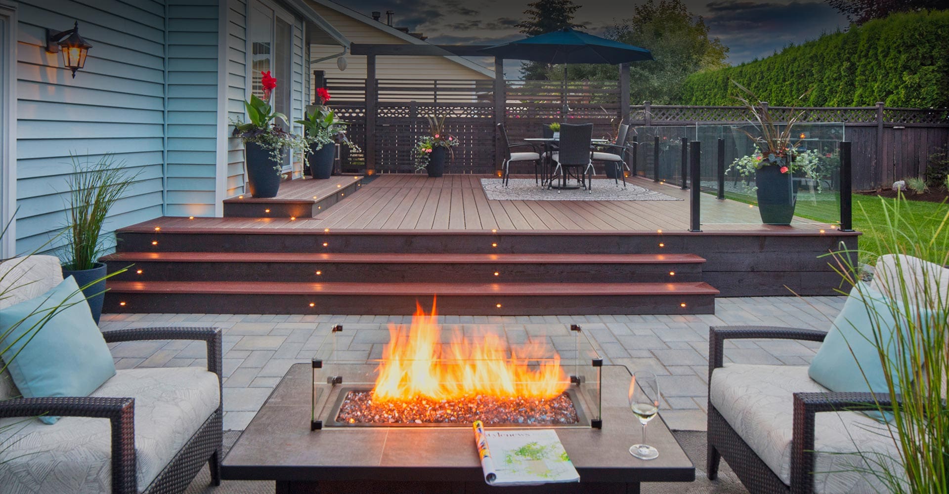 deck, sundeck, raised deck, langley, covered deck, trex decking, azek decking, patio, porch