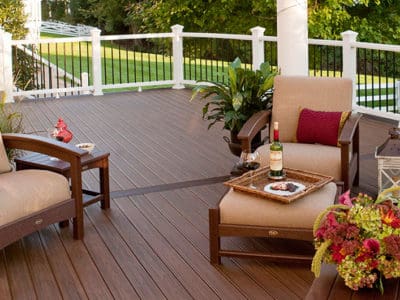 Composite outdoor living surface