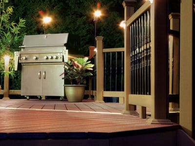 Outdoor living with a barbecue