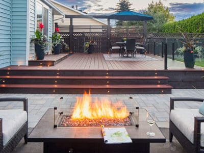 Fire pits add a distinctive touch