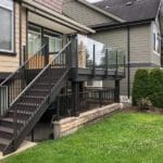 PVC deck with topless glass railing