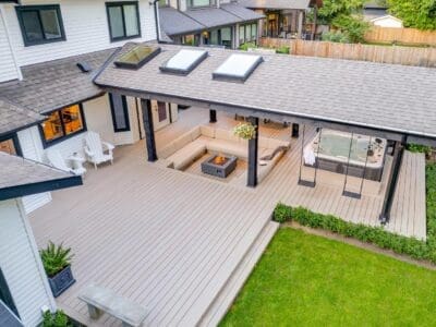 deck and cover deck contractor, fixed roof cover and deck installation, deck builder